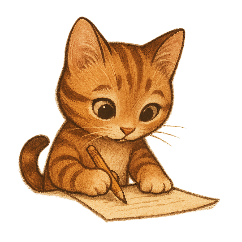 Gattina che scrive